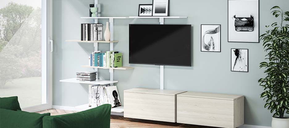 Des possibilités illimitées avec le système d’étagères Pecasa – Smart Furniture by peka